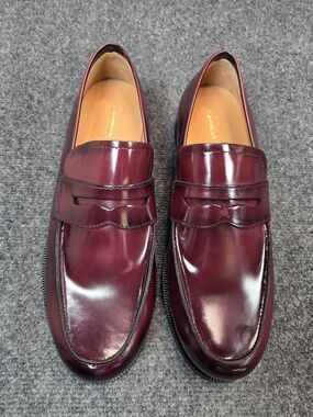 Express Men's‎ Burgundy Leather Penny Loafers Shoes